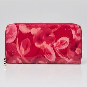Louis Vuitton Limited Edition Rose Indien Monogram Vernis Ikat Zippy Wallet